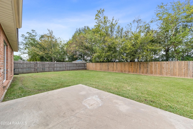 view of yard featuring a patio