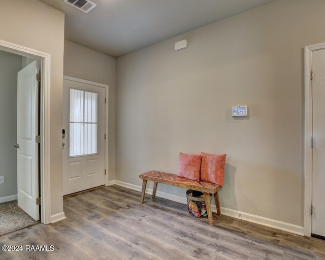 foyer featuring wood-type flooring