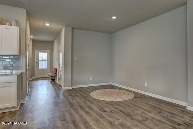 interior space featuring dark hardwood / wood-style floors