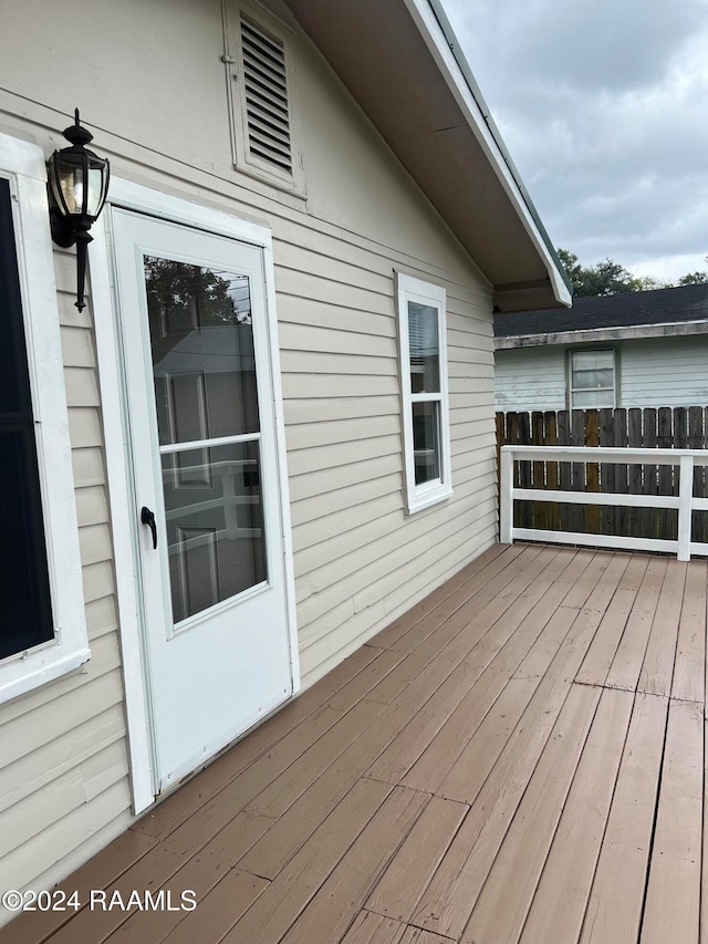 view of wooden terrace