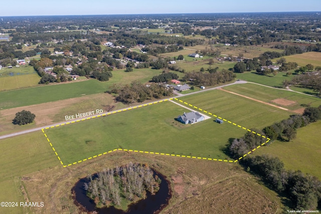 bird's eye view featuring a rural view