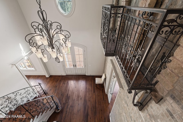 entrance foyer featuring dark hardwood / wood-style flooring