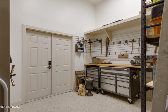 312 Shinnecock Hills Dr, Broussard, LA 70518 - miscellaneous room with a workshop area