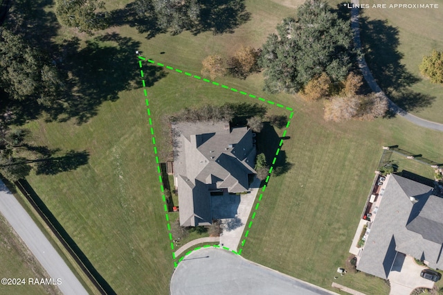 312 Shinnecock Hills Dr, Broussard, LA 70518 - aerial view of property and surrounding area with property boundaries highlighted
