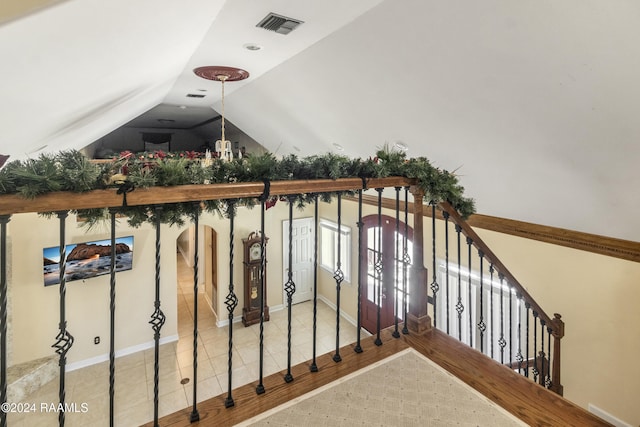 1412 US Highway 167, Abbeville, LA 70510 - staircase with lofted ceiling and baseboards