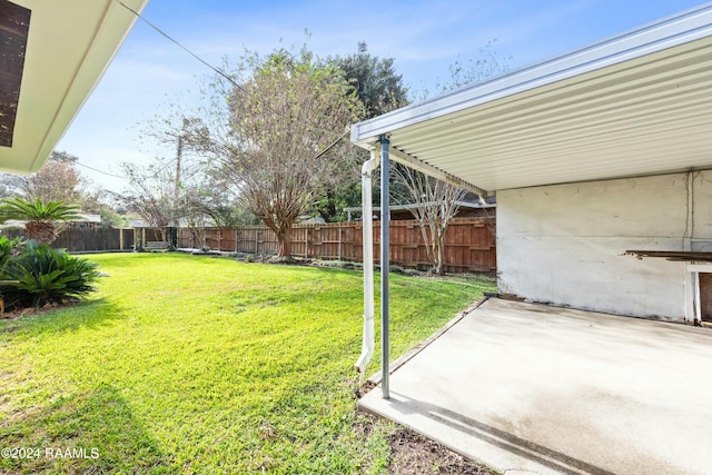 view of yard with a patio