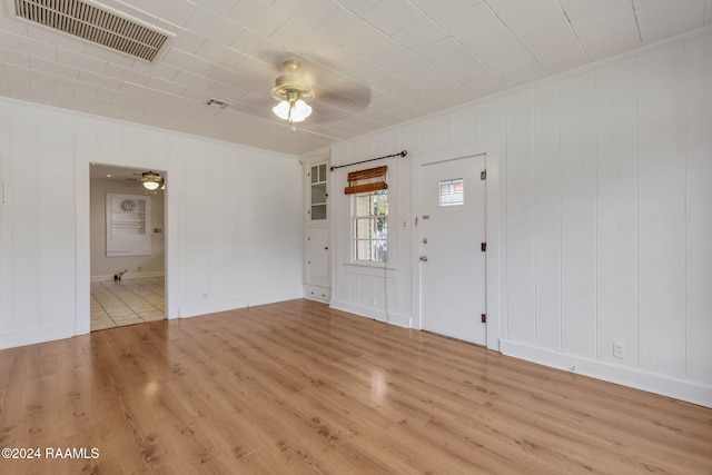 entrance foyer with light hardwood / wood-style floors