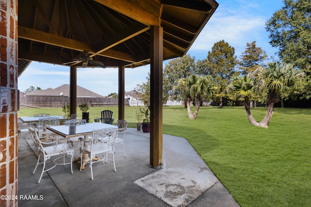 view of patio / terrace featuring a gazebo