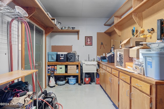 interior space featuring sink