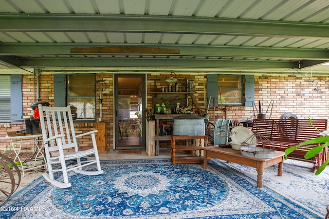 view of patio with covered porch