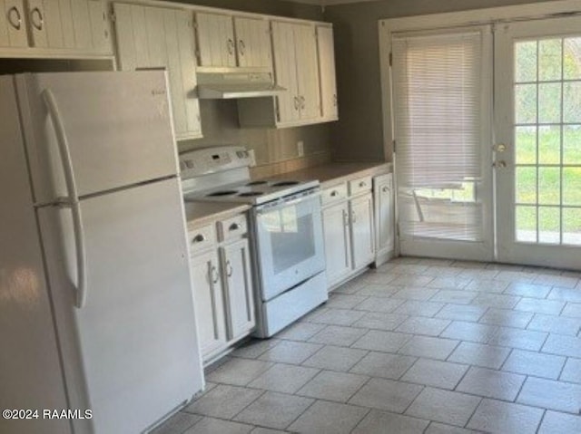 kitchen featuring white appliances