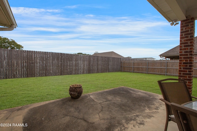 view of yard featuring a patio area