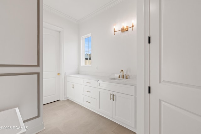407 Sunshine Rise Dr, Broussard, LA 70518 - bathroom with vanity and ornamental molding