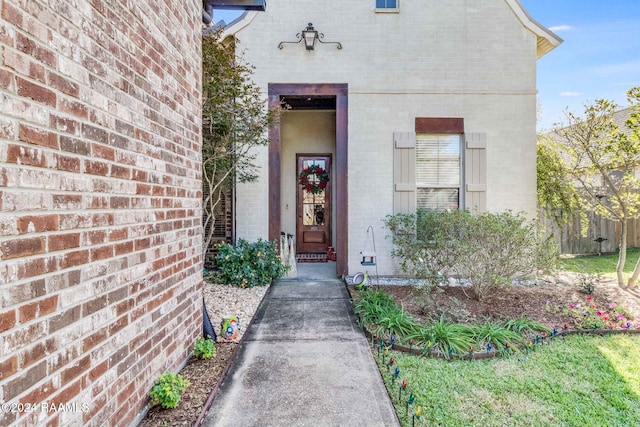 view of doorway to property