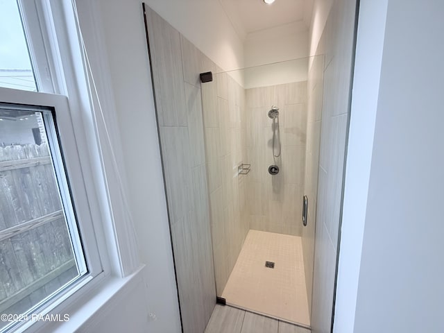 bathroom with an enclosed shower