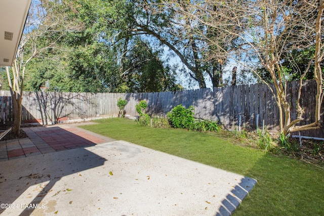 view of yard featuring a patio