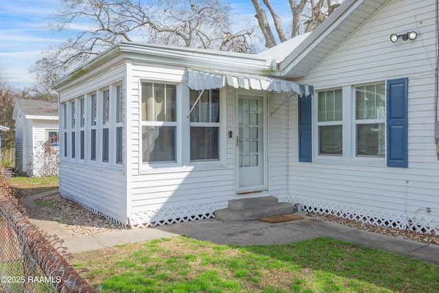 view of doorway to property