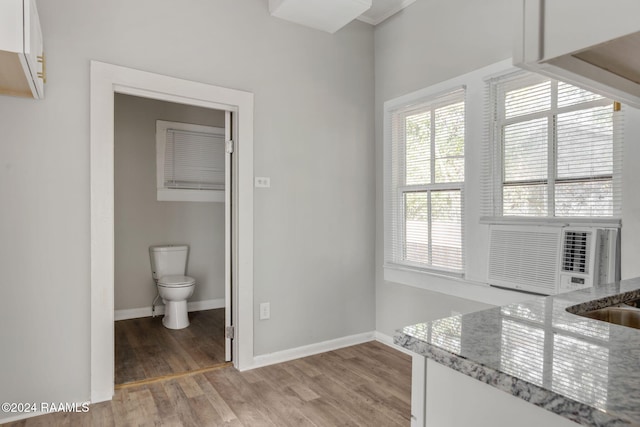 interior space with light hardwood / wood-style floors