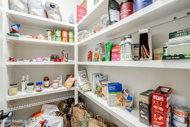 view of pantry