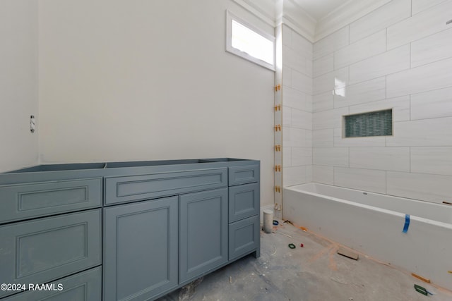 bathroom featuring concrete floors