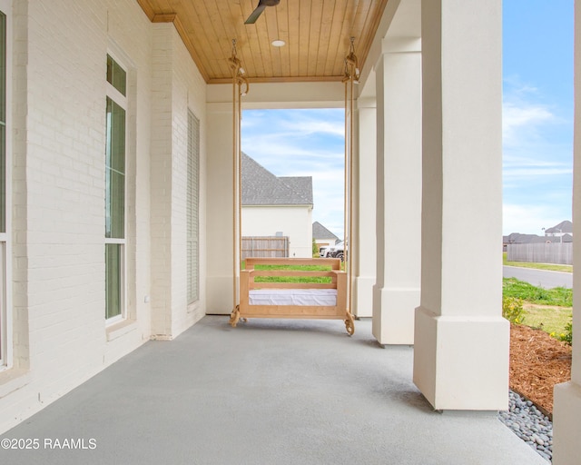 exterior space with a porch