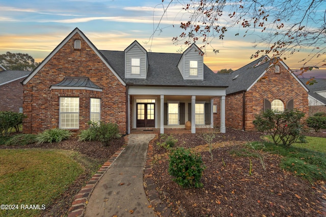 view of front of house with covered porch