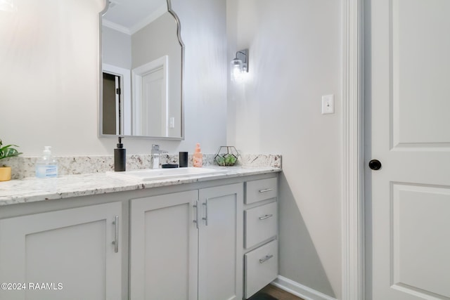 104 Whittington Dr Unit M, Lafayette, LA 70503 - bathroom with vanity and ornamental molding