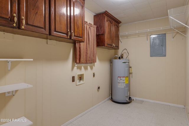 903 S Shireview Cir, Abbeville, LA 70510 - utility room featuring electric water heater and electric panel