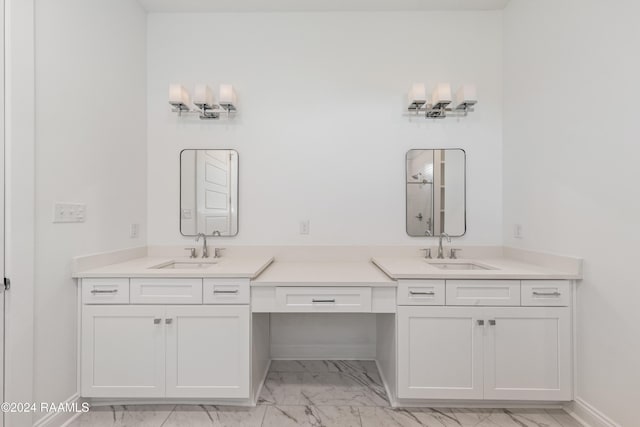 400 Croft, Lafayette, LA 70503 - full bath featuring marble look tiles and double vanity