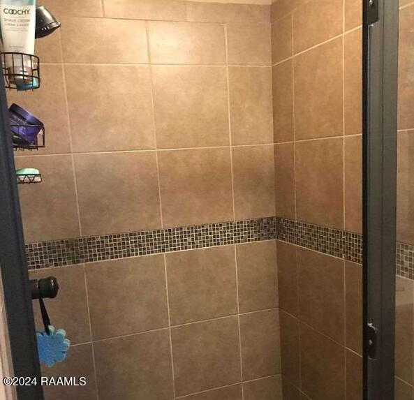 room details with a shower with shower door