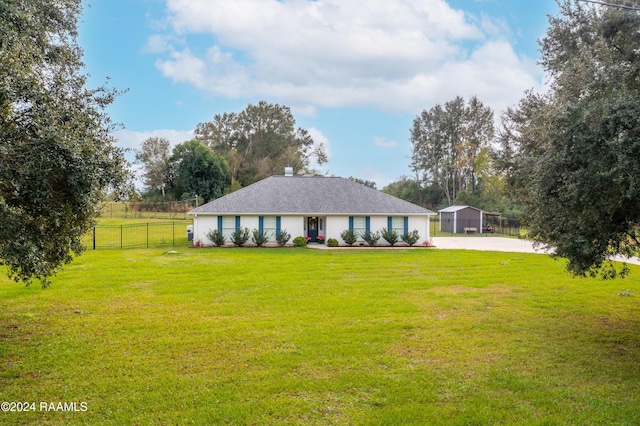 exterior space with a front lawn