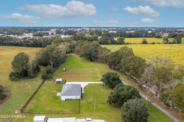 bird's eye view featuring a rural view