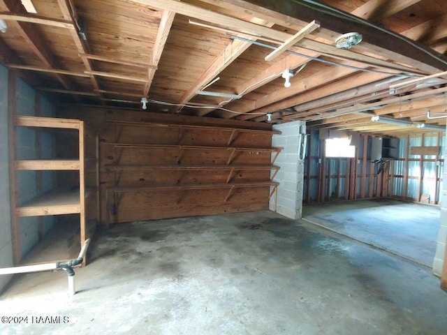 view of basement