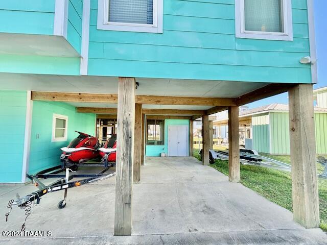 view of patio with a carport