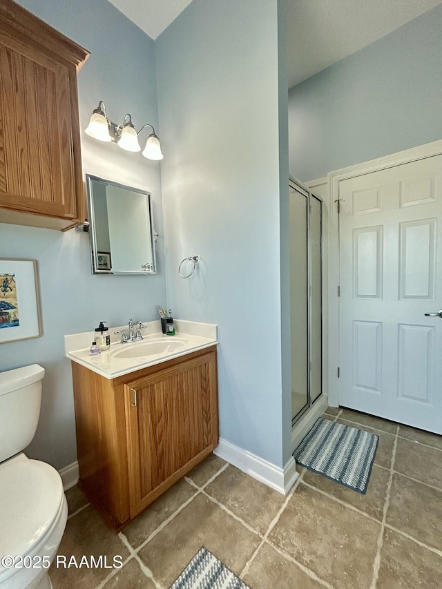 133 Lighthouse Ln, Lake Charles, LA 70607 - full bathroom featuring vanity, a stall shower, and tile patterned flooring