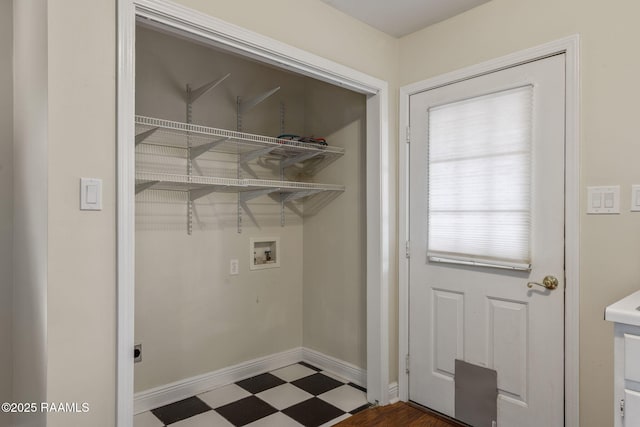 laundry room featuring washer hookup