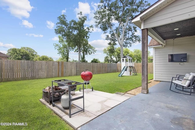 view of patio / terrace with a playground