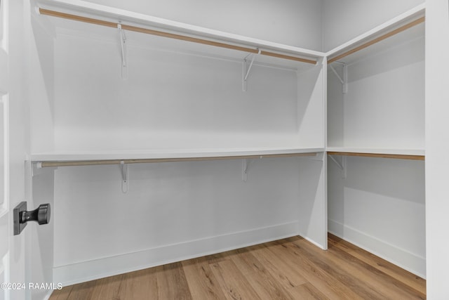 walk in closet featuring light wood-type flooring