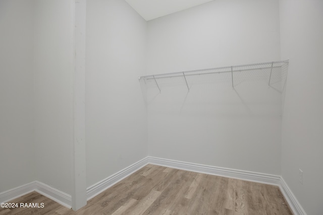 walk in closet featuring light wood-type flooring