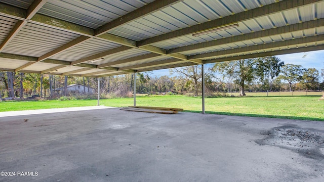 view of patio with a carport