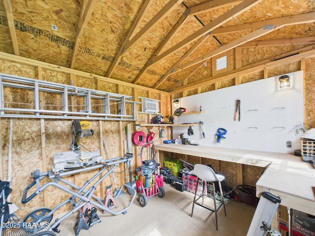 storage room with a wall unit AC