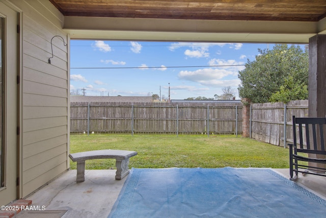 view of patio / terrace with a fenced backyard