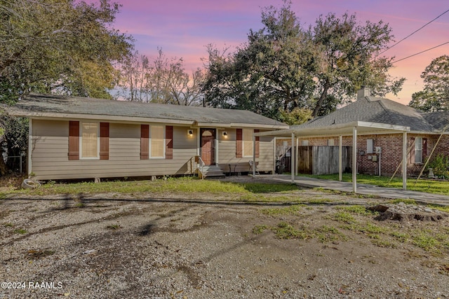 view of front of home