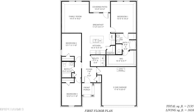 524 Broussard Hill Dr, Broussard, LA 70518 - view of property floor plan