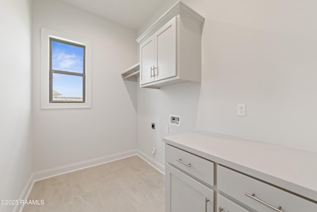 102 Fillmore Way, Lafayette, LA 70506 - washroom featuring washer hookup, hookup for an electric dryer, and cabinet space