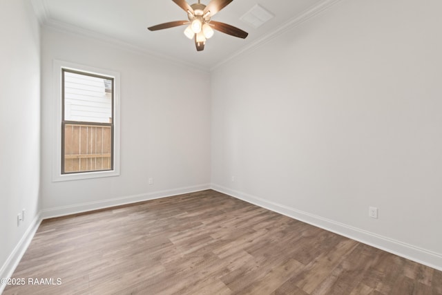 102 Fillmore Way, Lafayette, LA 70506 - spare room with wood finished floors, ceiling fan, and crown molding