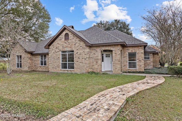 view of front of house with a front yard