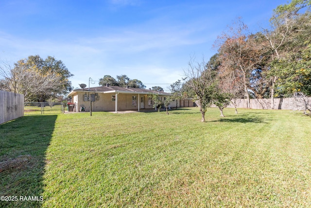 view of yard with a patio