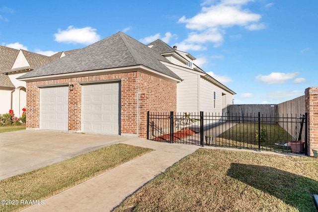 view of property exterior featuring a yard