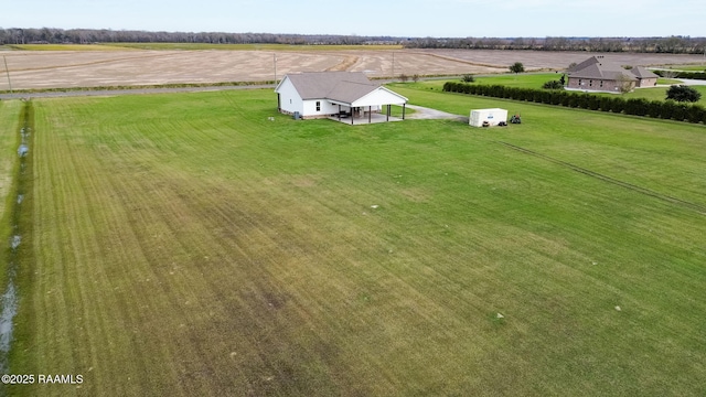 bird's eye view featuring a rural view